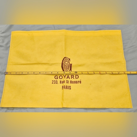 Goyard Authentic 20" X 15" Dust Bag Laundry Cover Protector Yellow Canvas Large - Picture 8 of 9